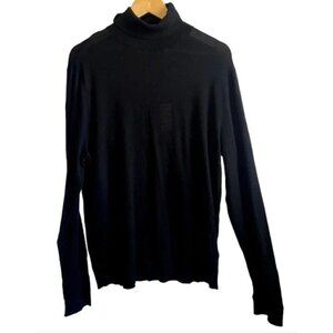 Topman, roll neck sweater, Black, XL